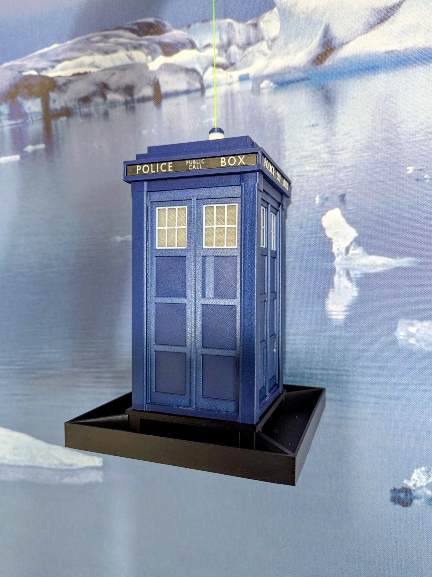 Tardis bird feeding station. Dr Who themed bird seed food table. Police telephone, public phone box Hand made in Royal blue