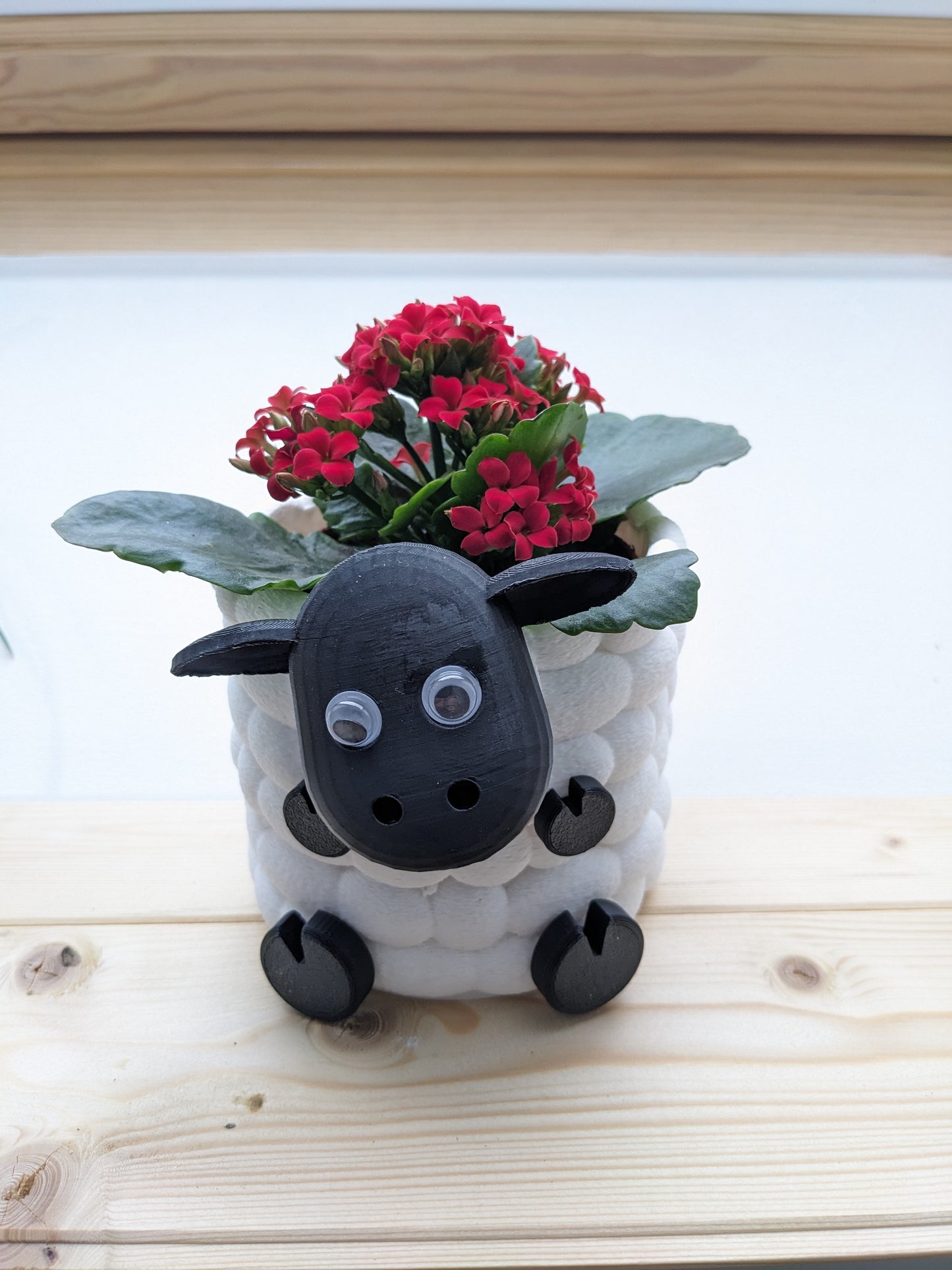 Adorable 3D Printed Sheep Planter - Cute Animal Plant Pot for Succulents & Small Plants choice of 3 to brighten up your indoor flowers.