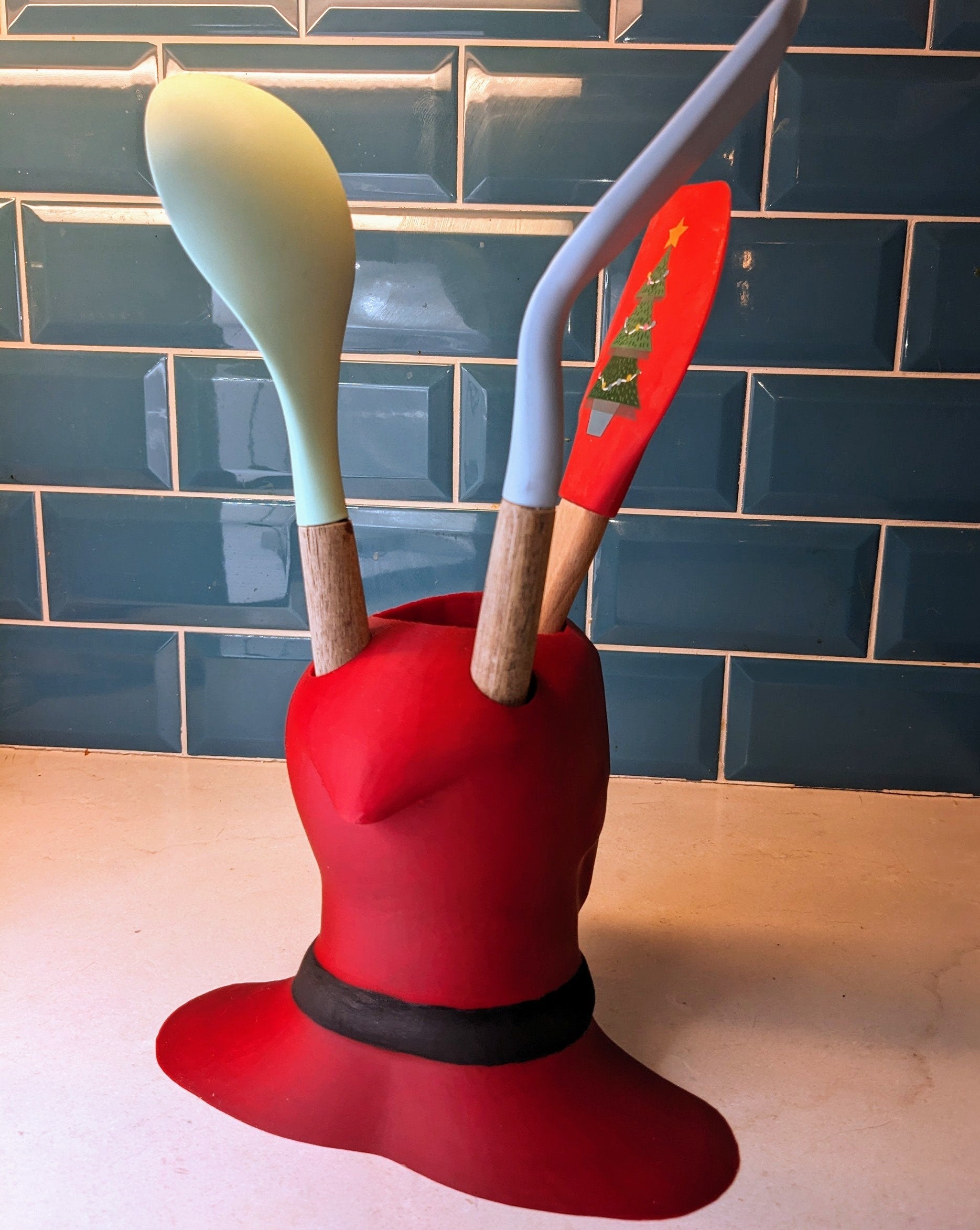 Deadpool universal kitchen utensil holder Large size hand made and painted