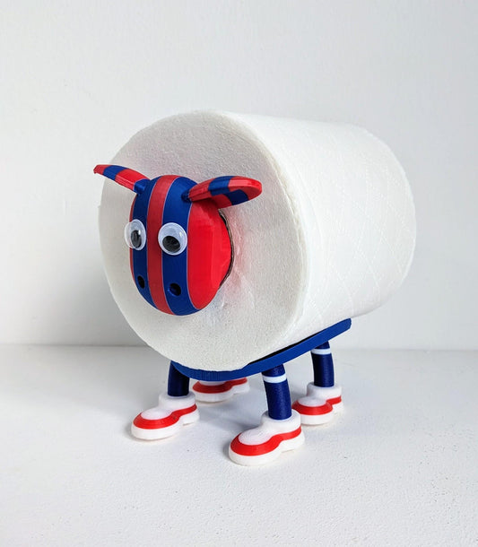 Crystal Palace Premier Sheep spare toilet roll holder 2025 shirt customised choice of football boots