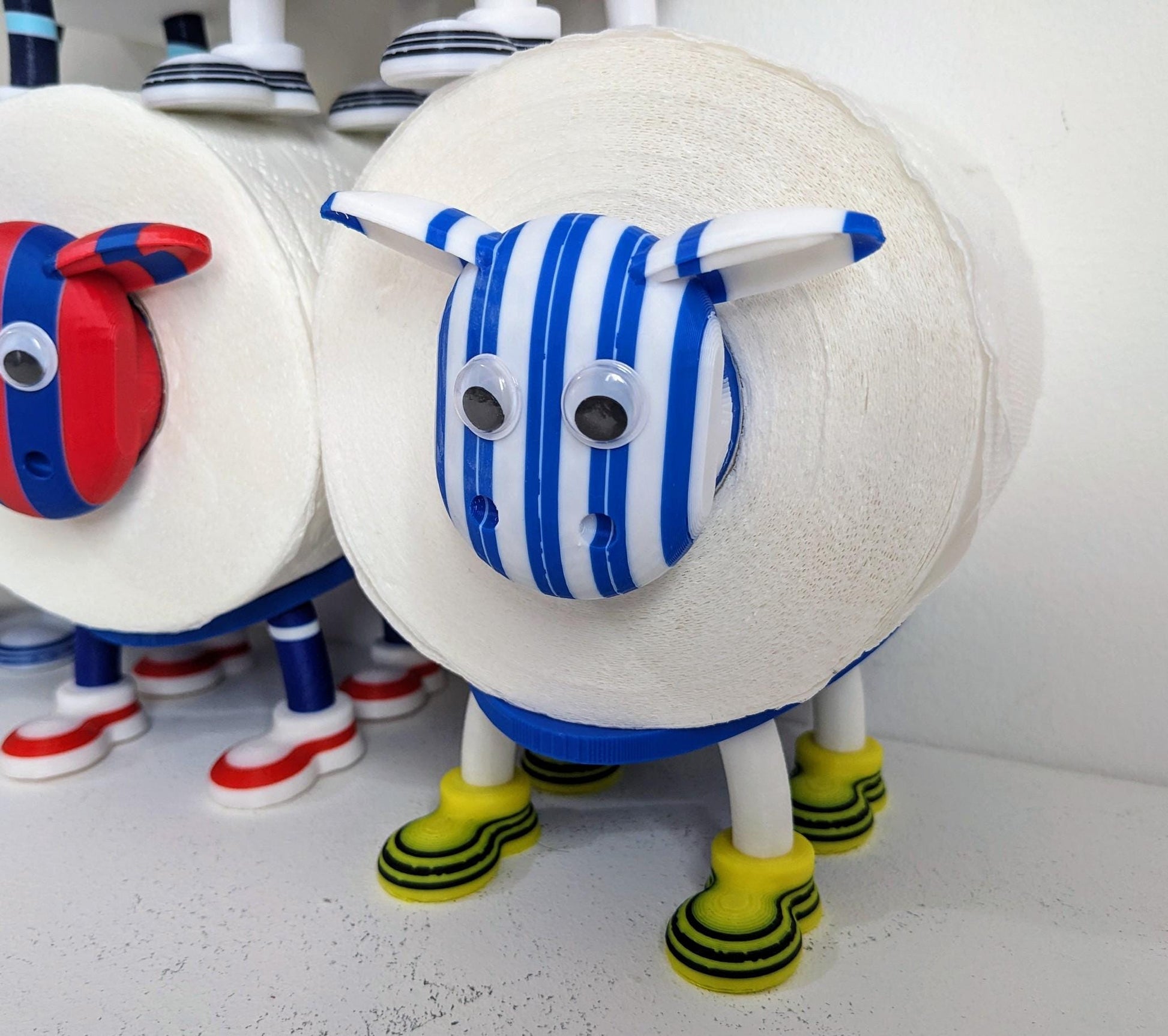 Brighton and Hove Albion 2025 Premier Sheep spare toilet roll holder customised choice of football boots. Seagulls novelty loo roll.