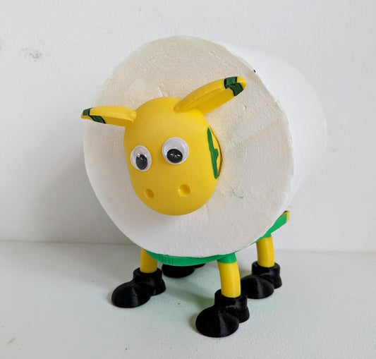 Norwich City 2025 premier sheep spare toilet roll holder or tissue dispenser with customised choice of the canaries football boots