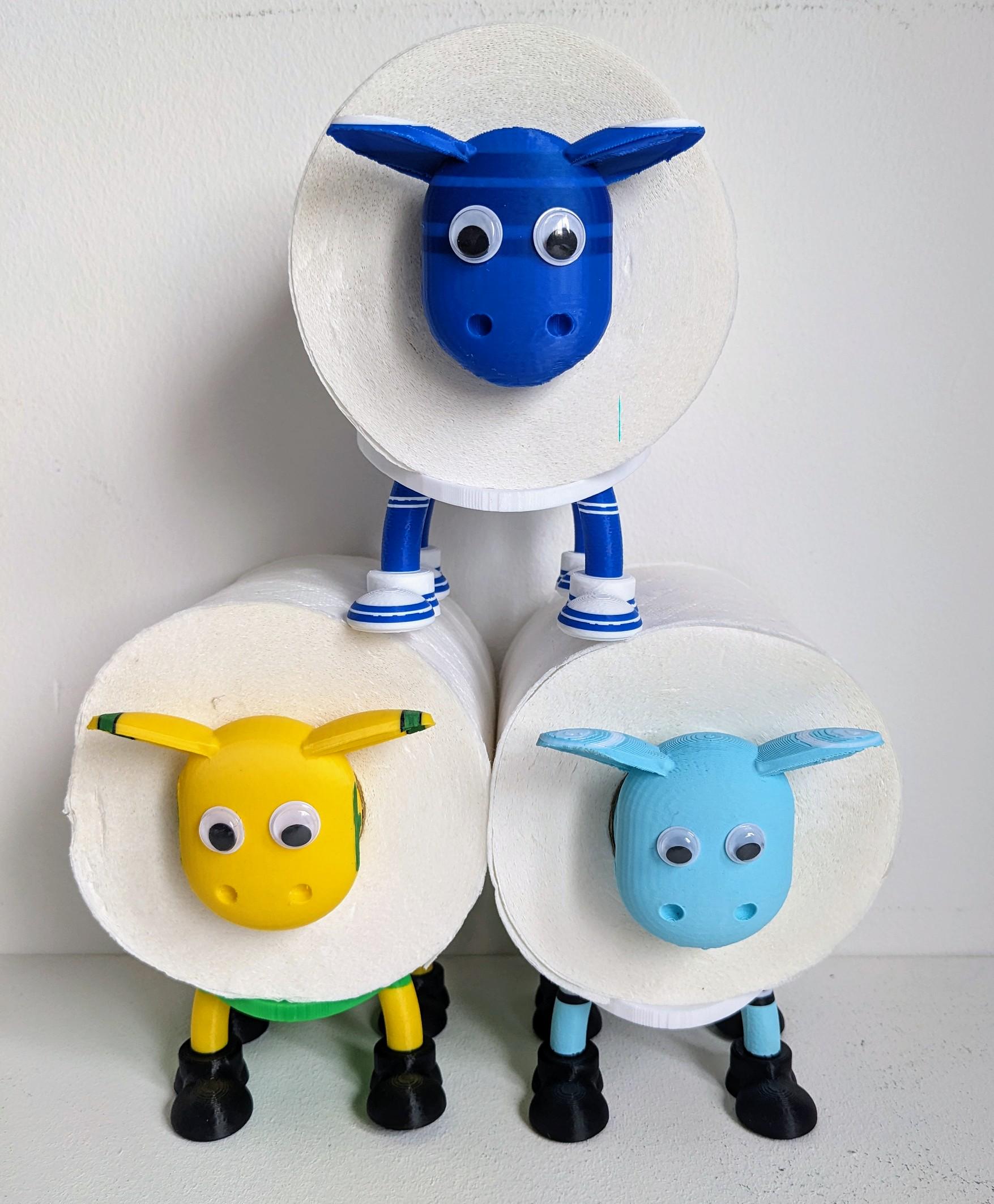 Cardiff City FC 2025 welsh Premier Sheep spare toilet roll holder or tissue dispenser with the bluebirds customised football boots