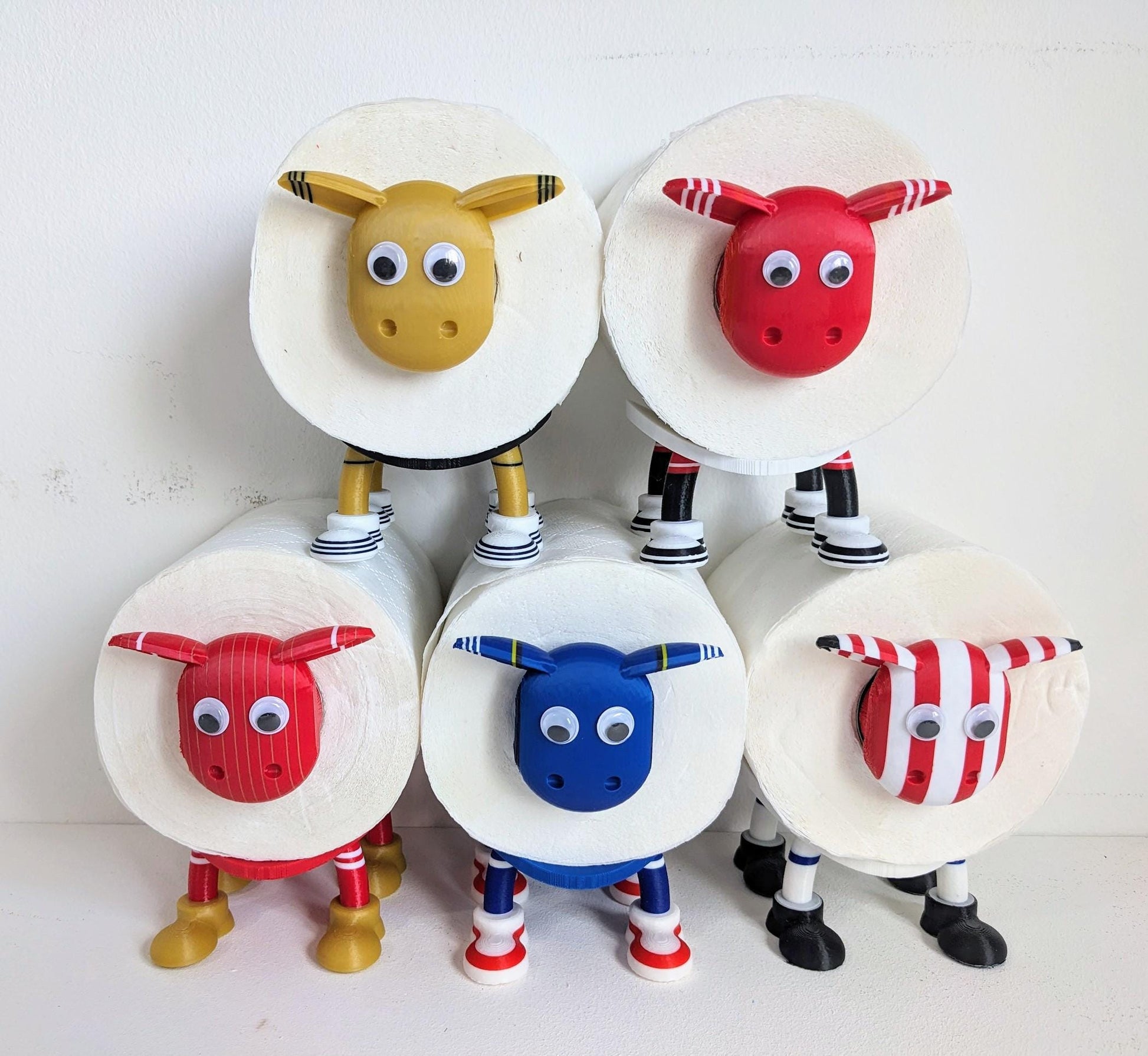 Ipswich town 2025 Premier Sheep toilet roll holder customised choice of football boots, Tractor boys spare loo roll holder