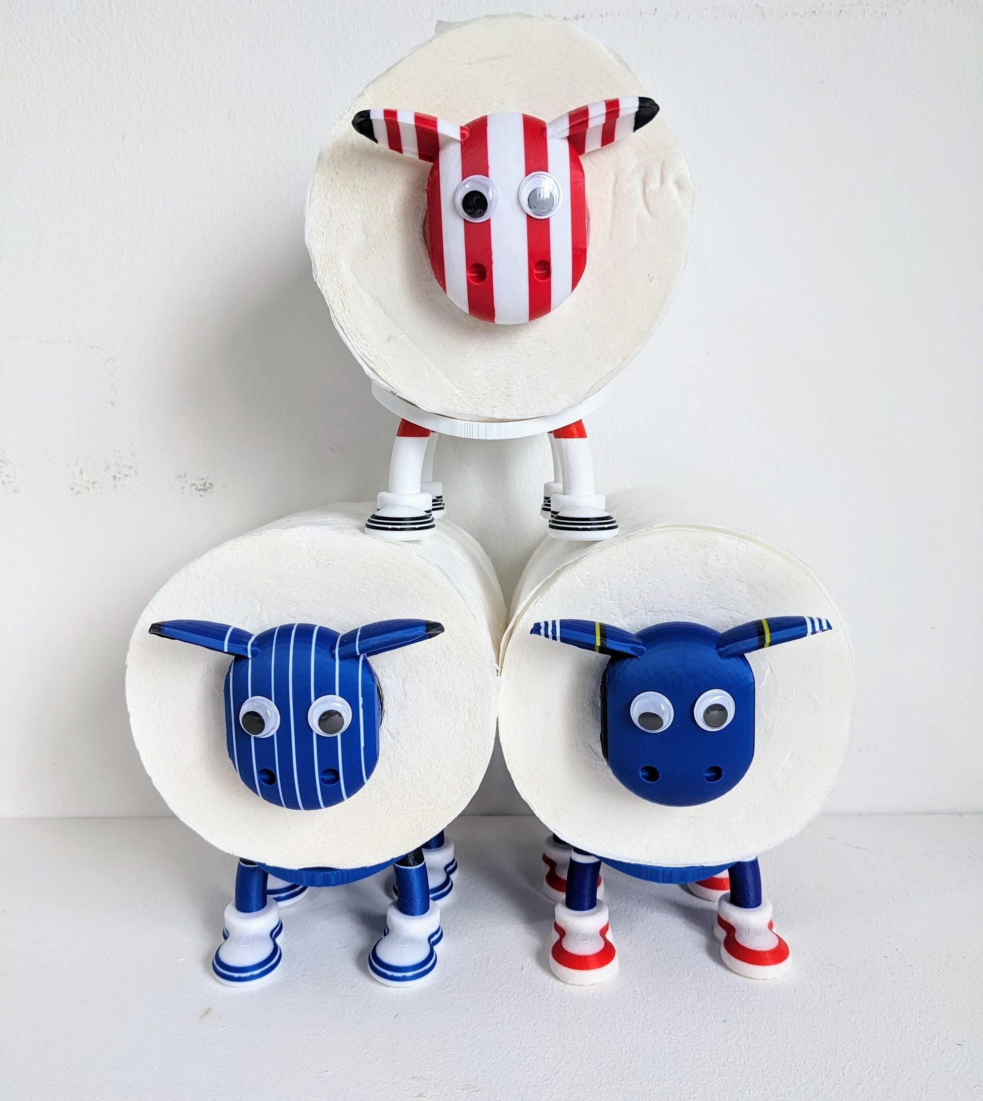 Ipswich town 2025 Premier Sheep toilet roll holder customised choice of football boots, Tractor boys spare loo roll holder