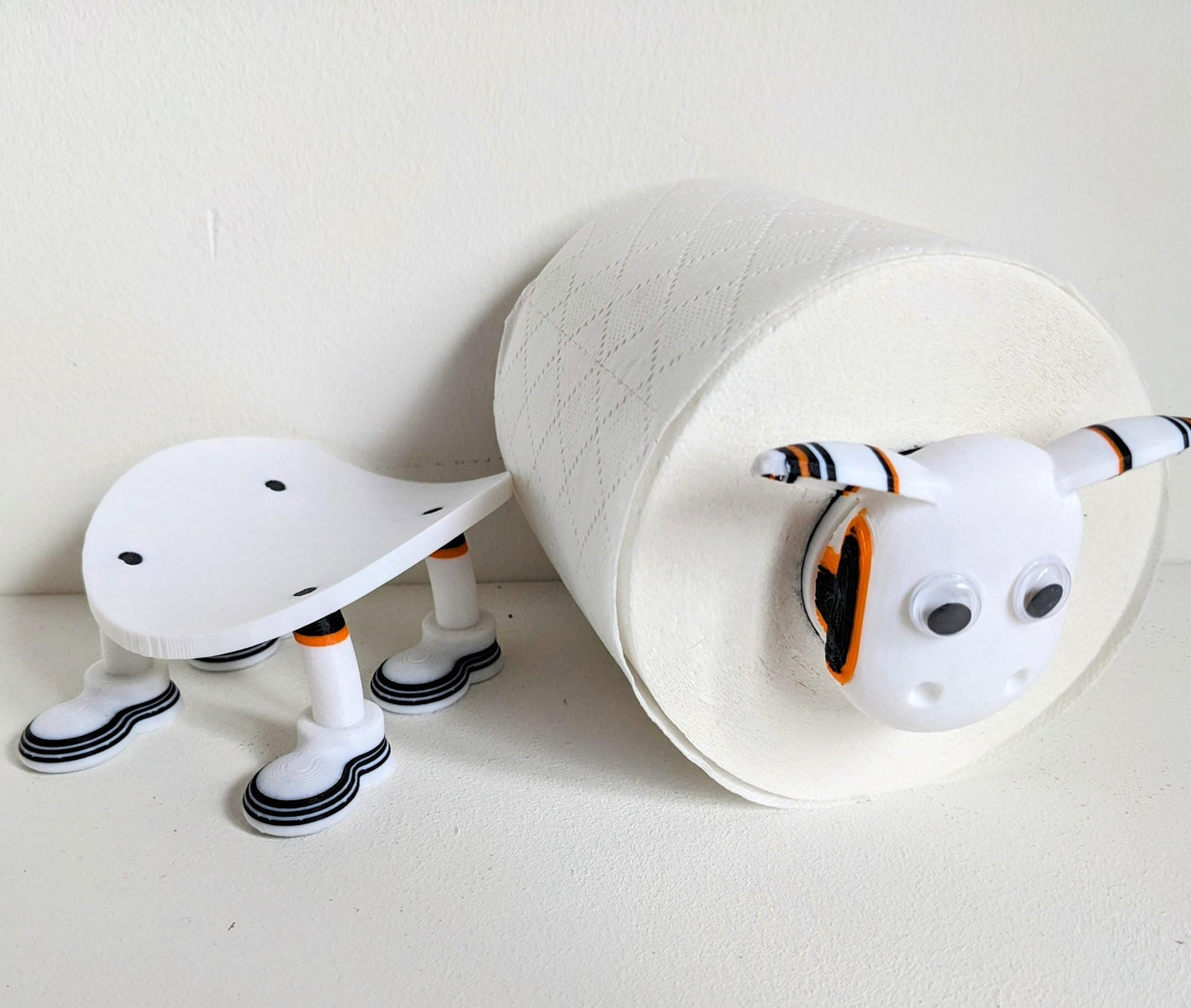 Swansea City AFC welsh 2025 Premier Sheep spare toilet roll holder or dispenser with the swans customised football boots