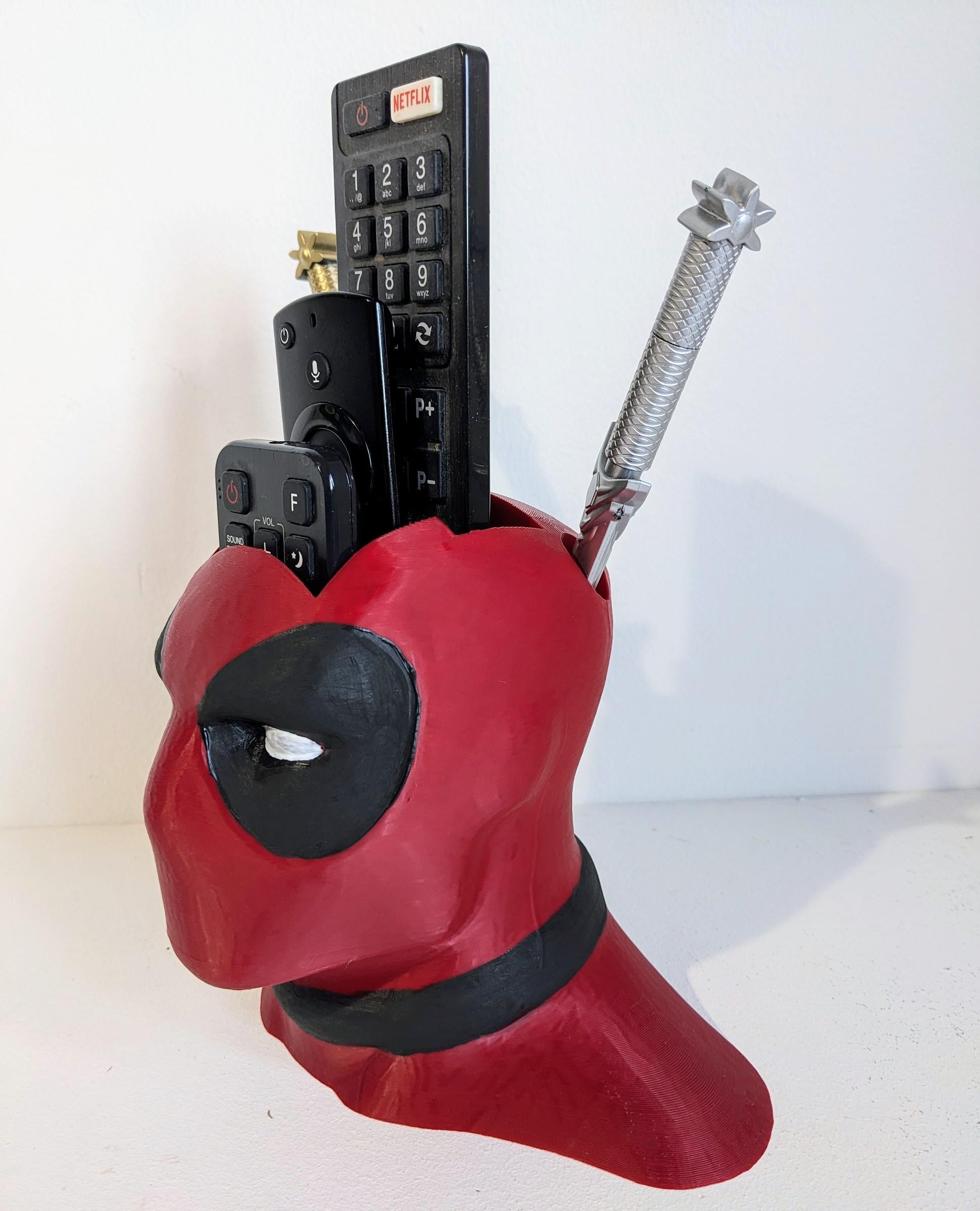 Deadpool Novelty remote control TV, DVD sound Bar Fire TV & pen universal holder