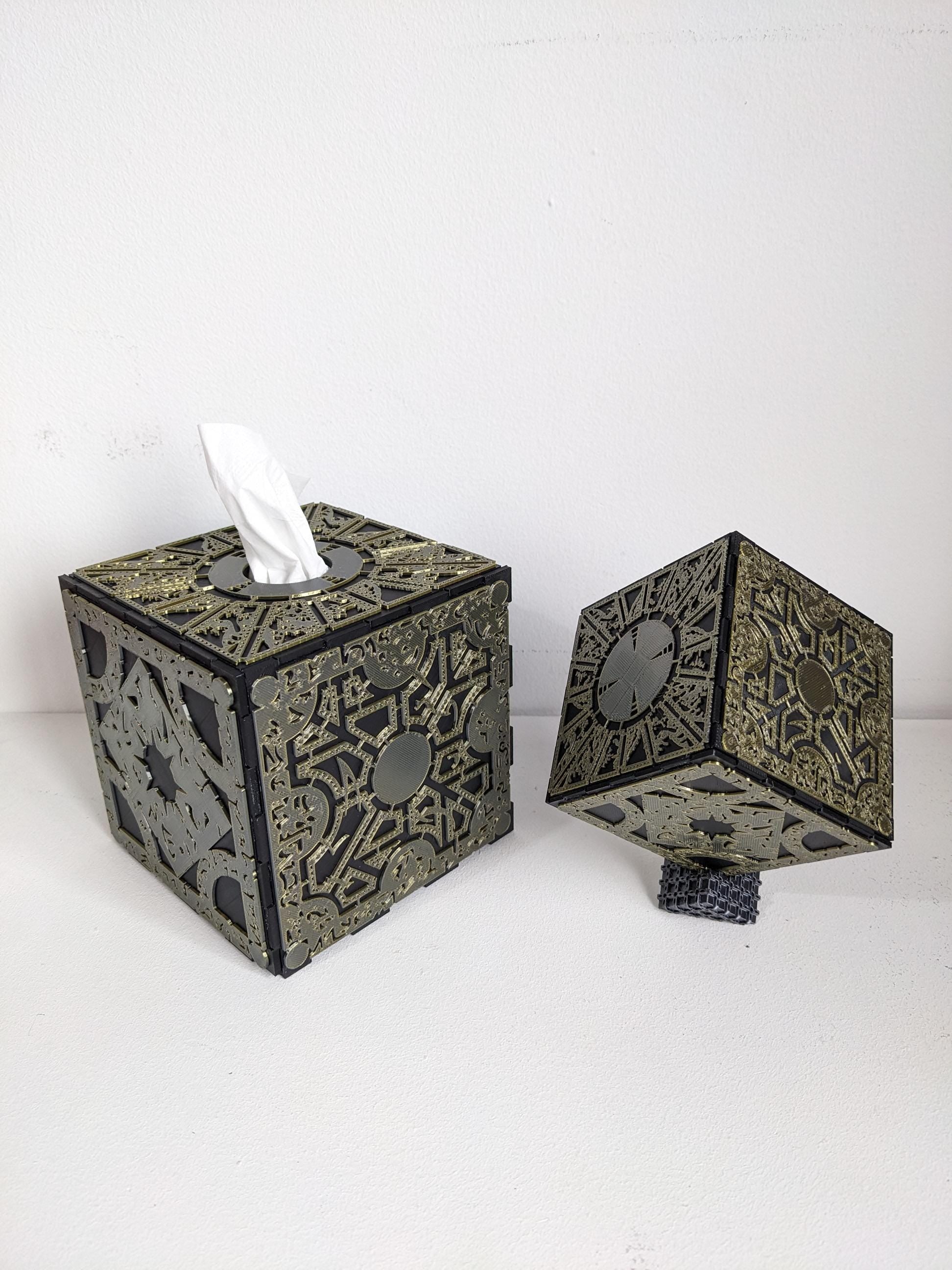 Large Hellraiser cube, non functioning Lament configuration. Tissue box holder or storage box