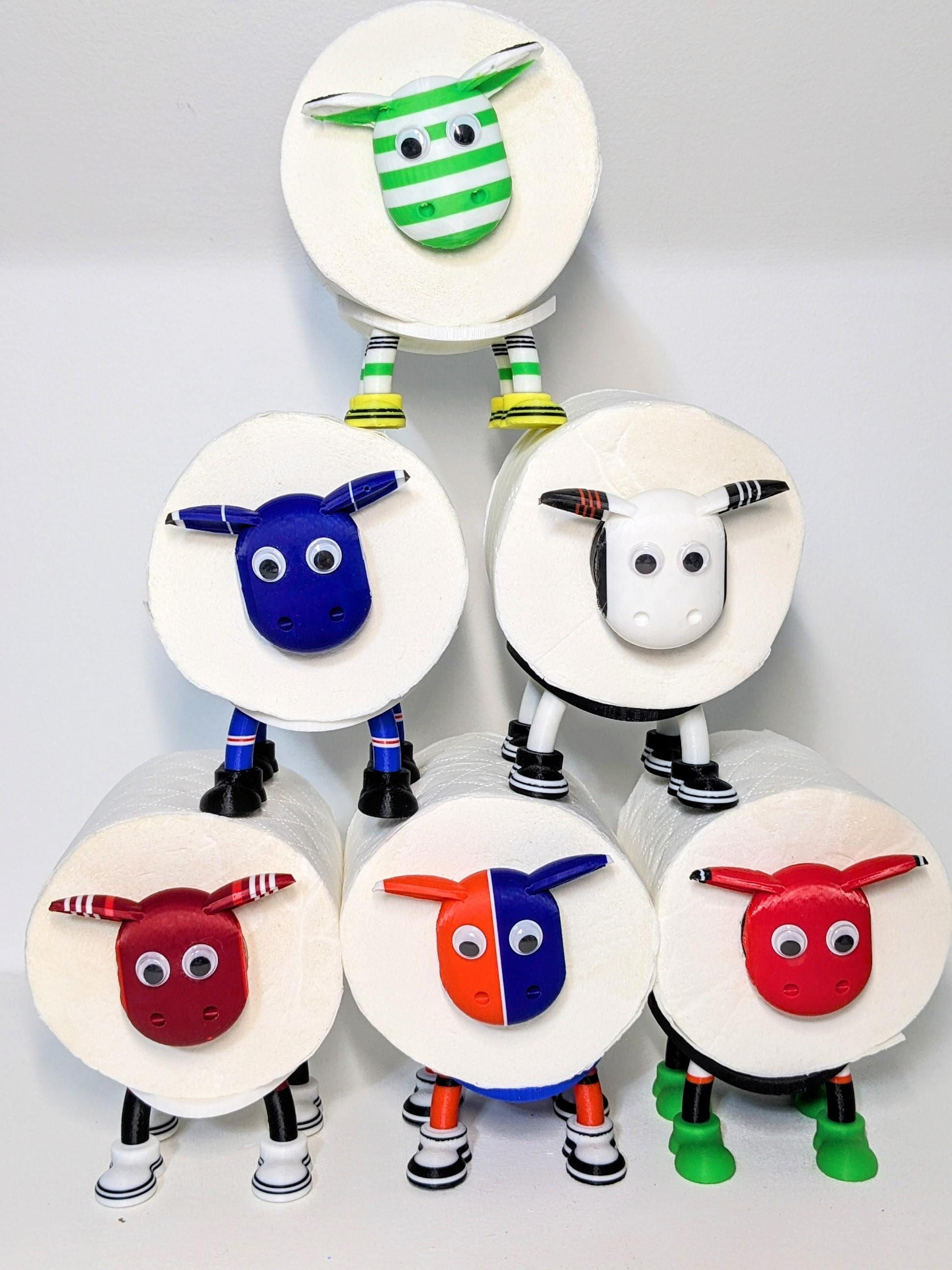 Footy Sheep spare toilet roll holder. Sheffield Wednesday Brighton and hove albion Huddersfield Kilmarnock football fans bathroom accessory