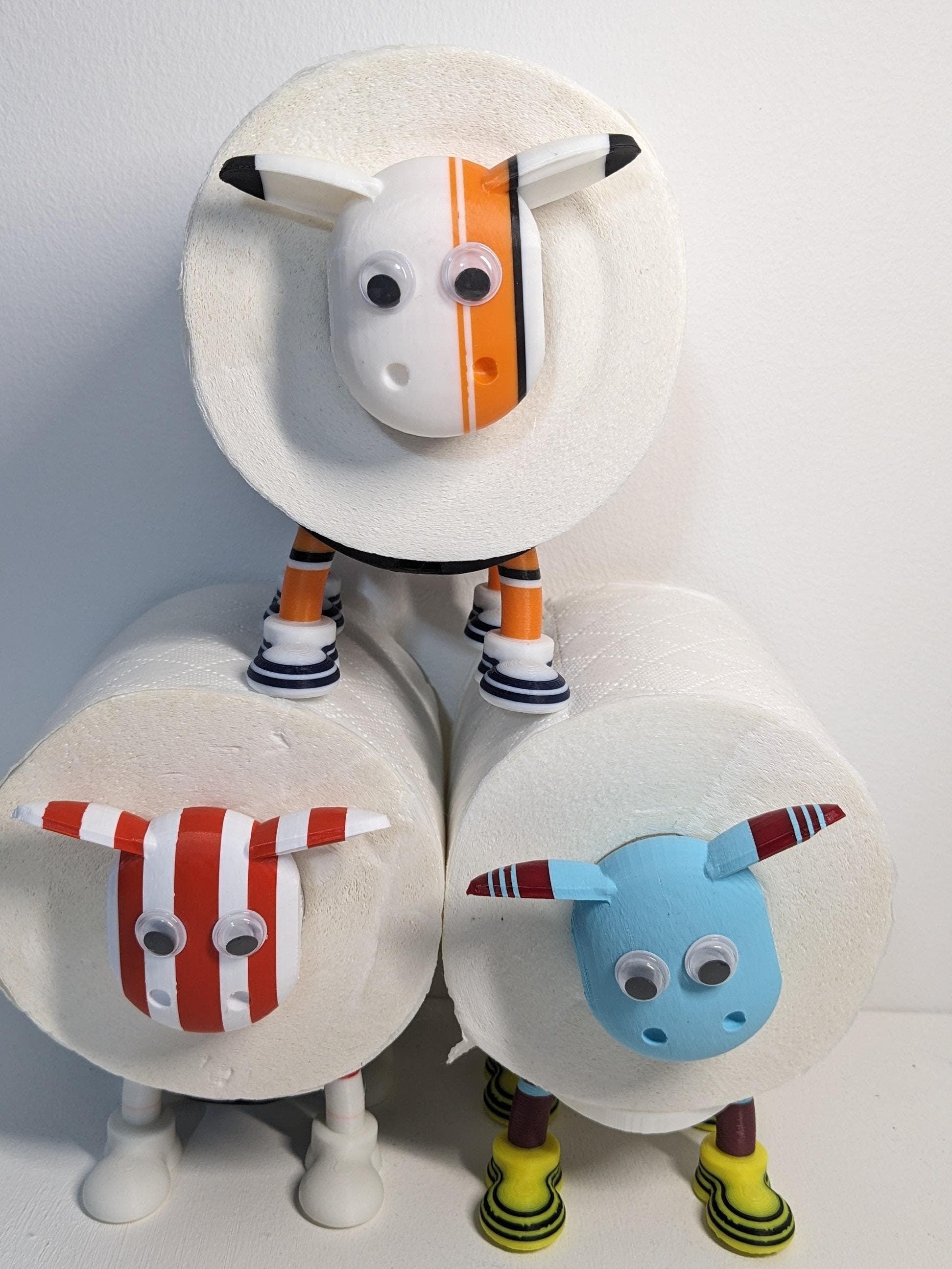 Footy Sheep spare toilet roll holder. Unique away shirt design for Aston Villa West ham United, Burnley, Scunthorpe Football fans