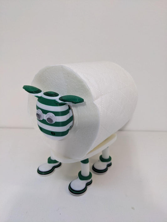 Celtic FC Scottish 2025 shirt Premier Sheep spare toilet roll holder , the Bhoys customised football boots, the hoops bathroom accessory