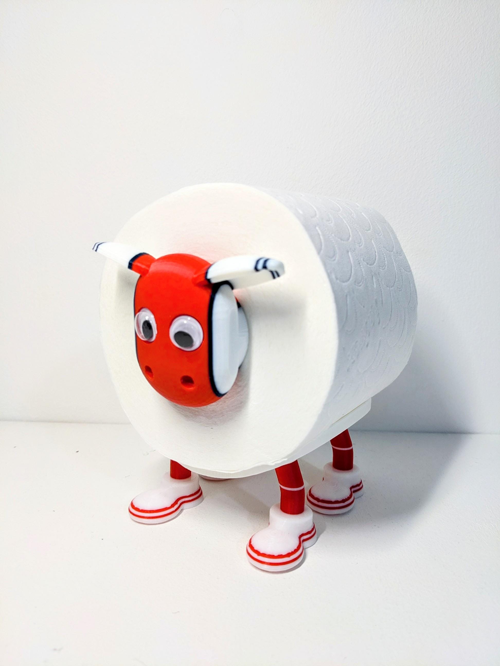 Arsenal Premier Sheep toilet roll holder 2025 shirt with customised choice of football boots Gunners spare loo roll or tissue dispenser