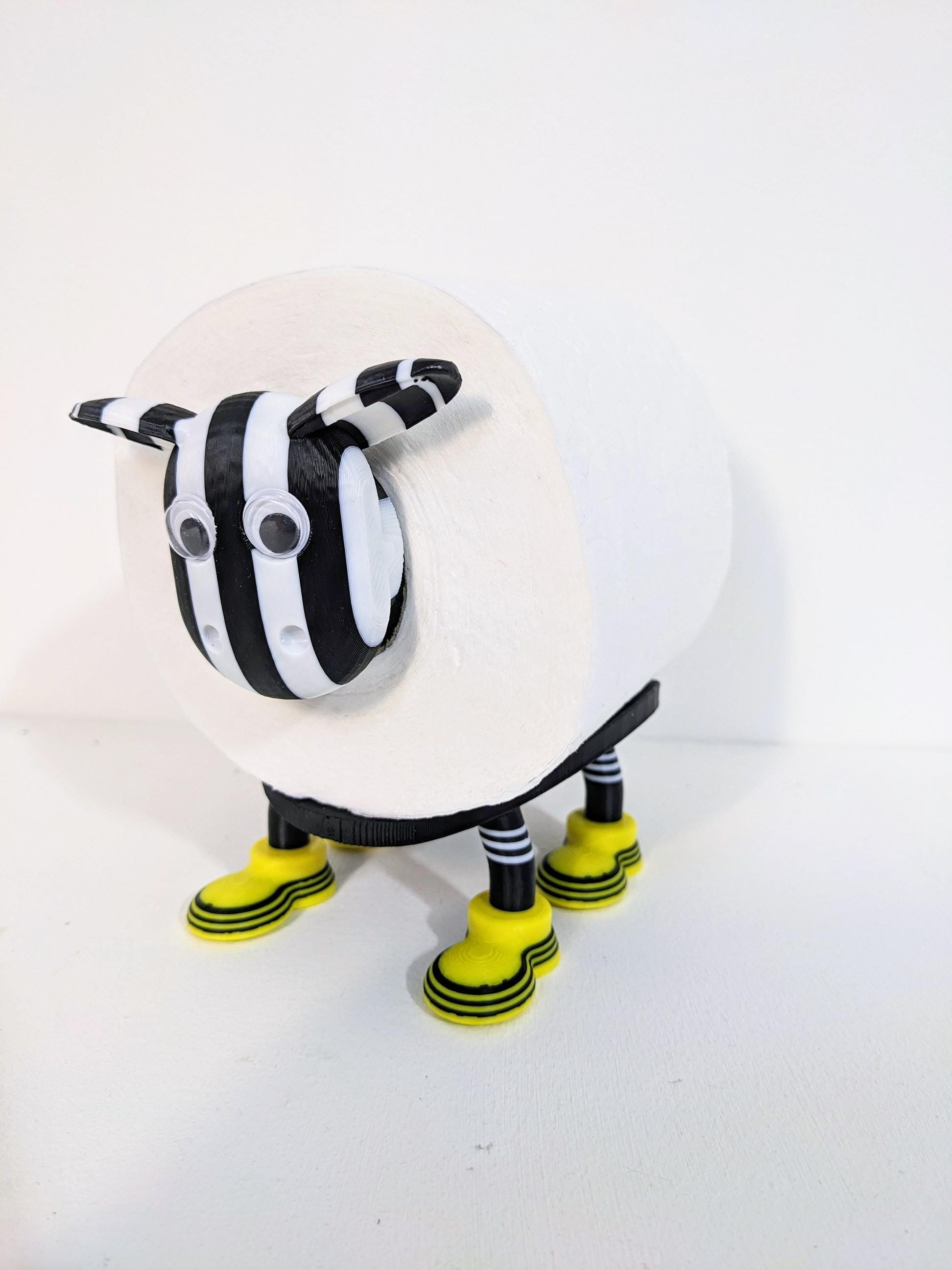 Newcastle United 2025 Premier Sheep spare toilet roll holder / tissue dispenser with customised NUFC football boots. Home OR away shirt