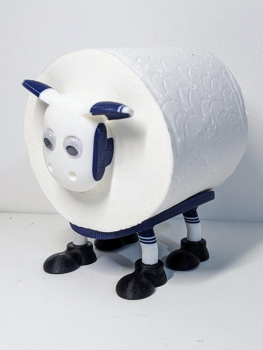 Spurs 2025 premier sheep spare toilet roll holder or tissue dispenser with customised choice of Tottenham hotspurs football boots