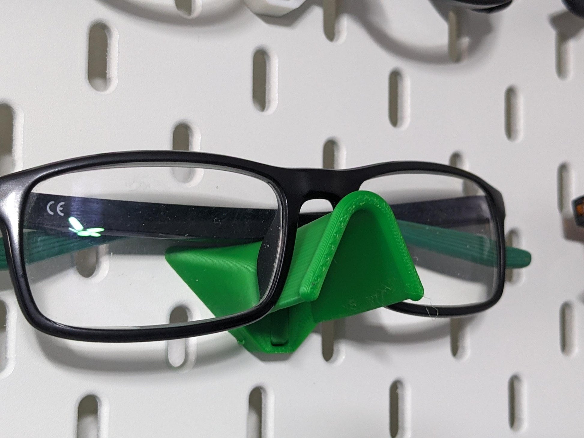 Pack of 2 Ikea Skadis compatible glasses peg board holder. Stand for reading or sunglasses, fit all sizes . Buy one get one free.