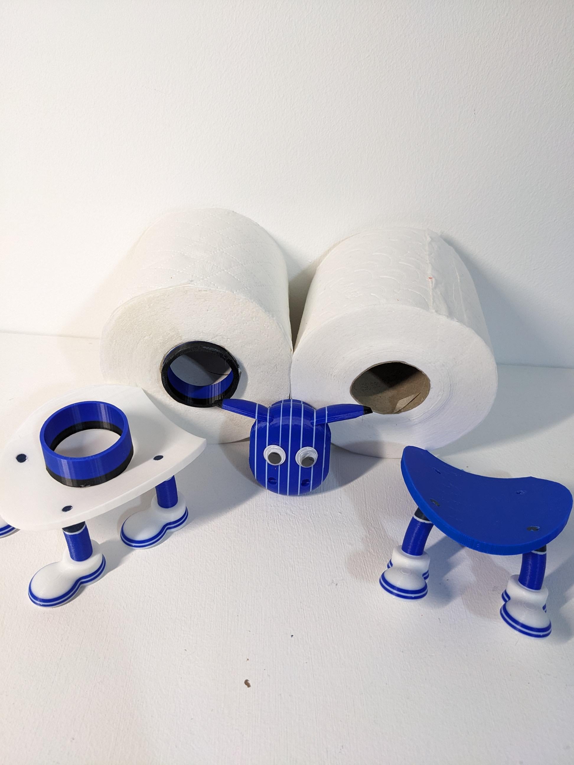 Footy Sheep spare toilet roll holder. Ipswich town football club 2024 version, Tractor boys bathroom accessory.