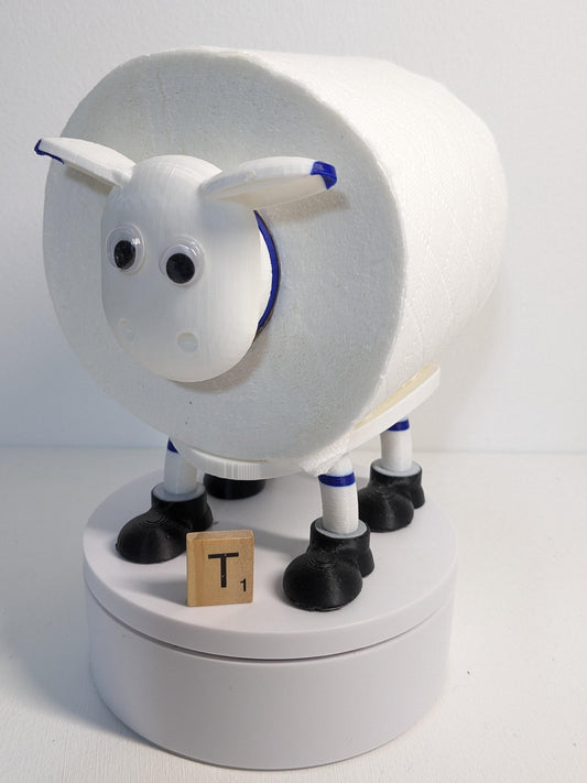 Footy Sheep spare toilet roll holder. White shirts Tottenham Leeds Derby County Bolton Wanderers Preston North End, or Celtic, Rangers away