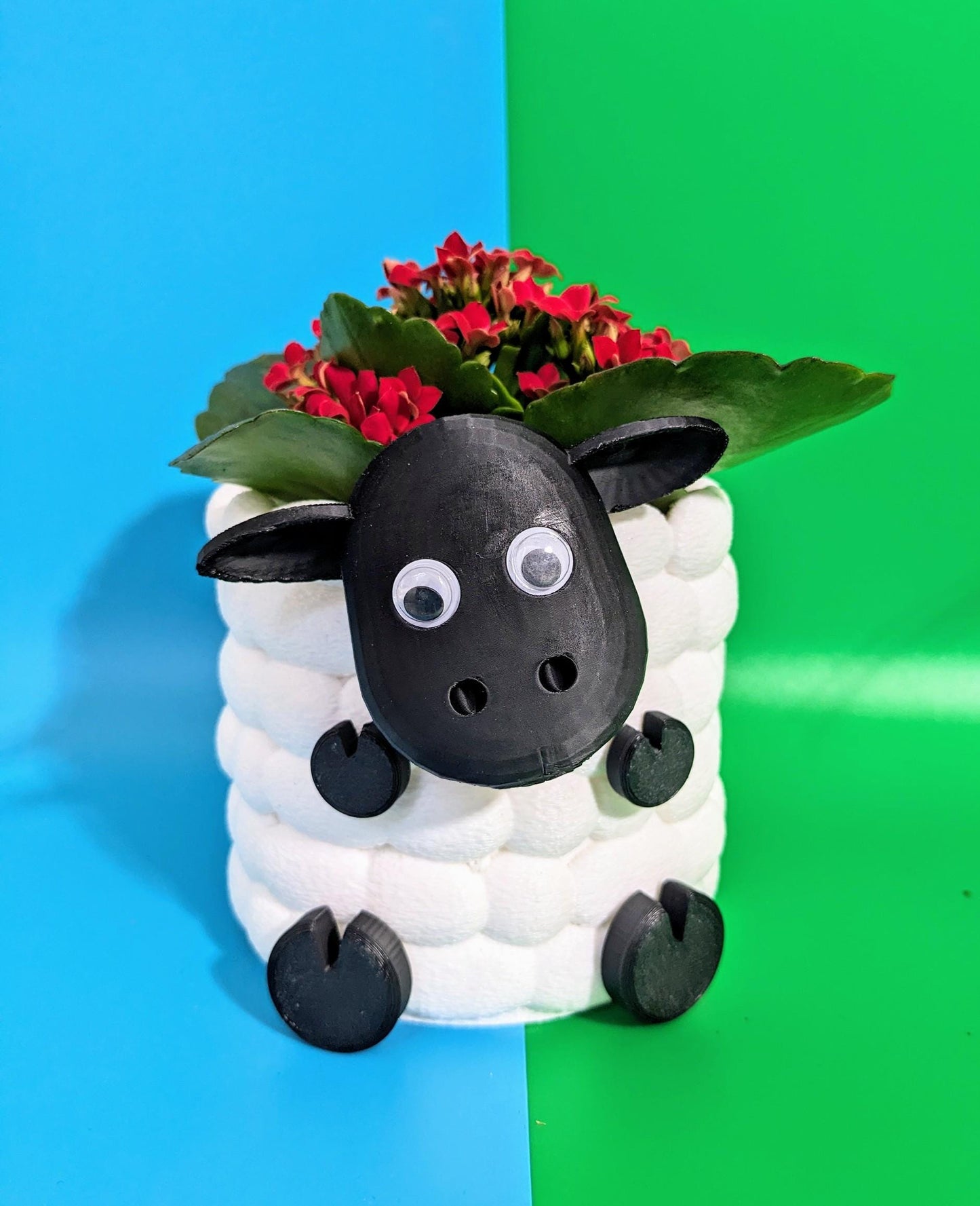 Adorable 3D Printed Sheep Planter - Cute Animal Plant Pot for Succulents & Small Plants choice of 3 to brighten up your indoor flowers.