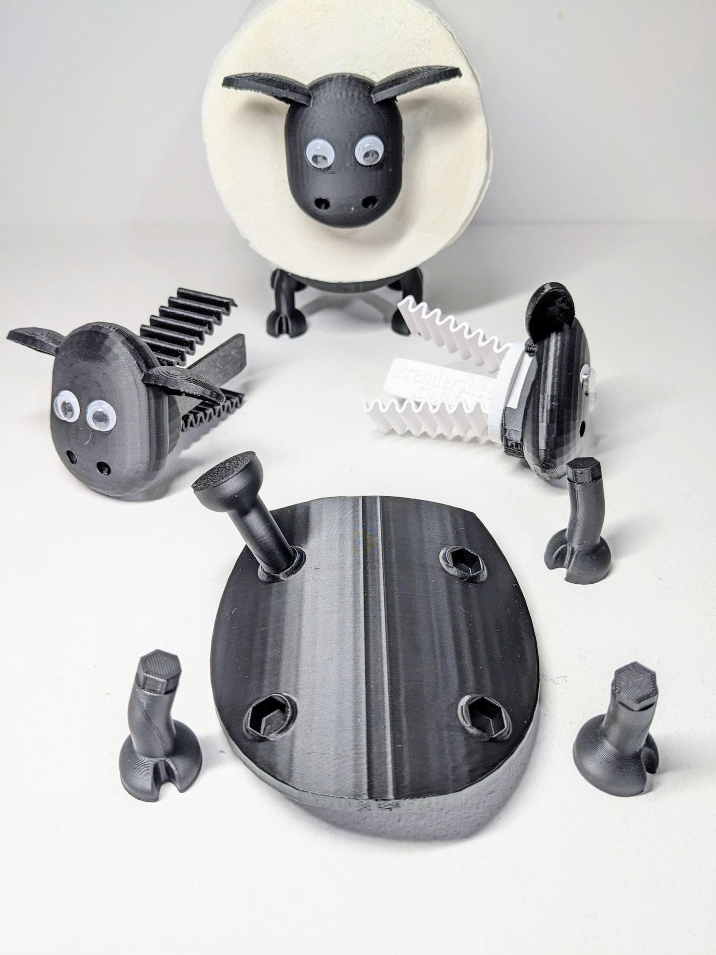 New 2025 version, Set of 3 black sheep toilet roll holder, universal 37mm to 47 mm diameter tubes. Shane Shelly & Owen are the best on Etsy