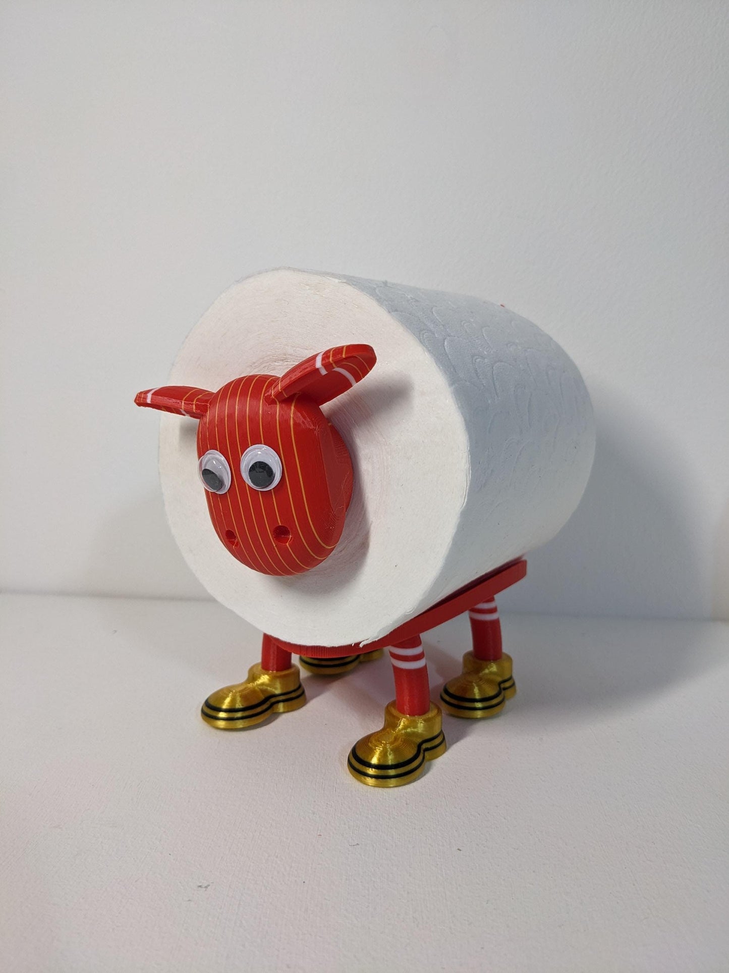 Footy Sheep spare toilet roll holder. White shirts Tottenham Leeds Derby County Bolton Wanderers Preston North End, or Celtic, Rangers away