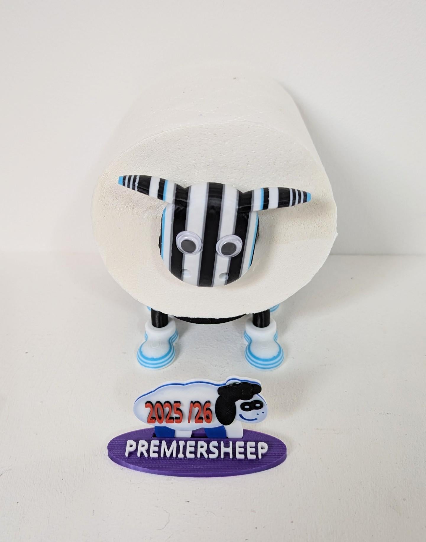 Premiersheep Newcastle United Toilet roll holder featuring the "Shepherds Check" and "Greggs blue" trim for the 2025/26 season Universal fit
