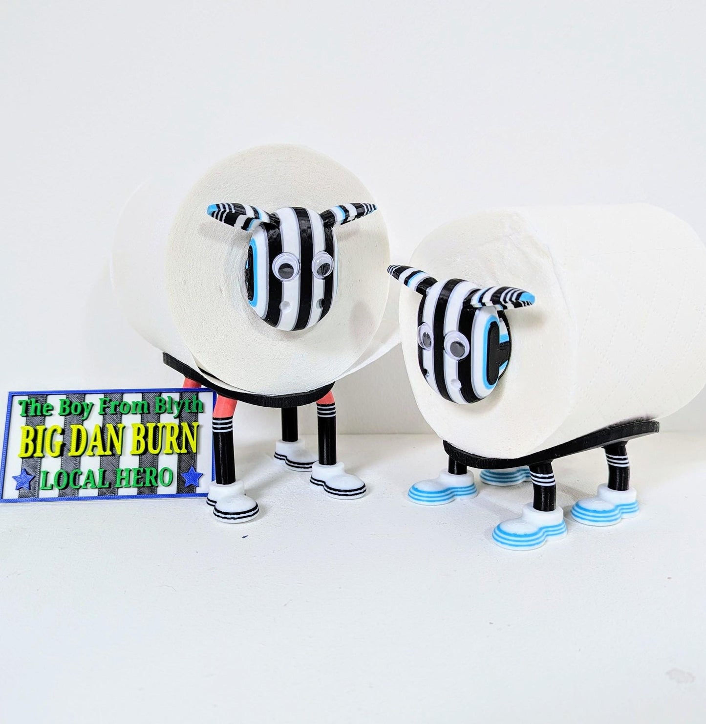 Premiersheep Newcastle United Toilet roll holder featuring the "Shepherds Check" and "Greggs blue" trim for the 2025/26 season Universal fit