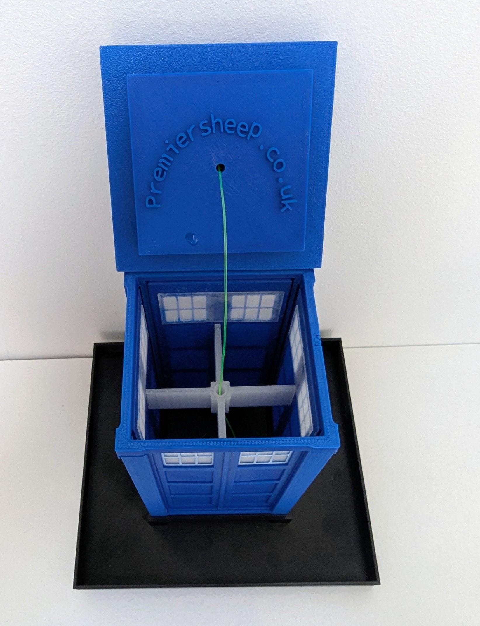 Tardis bird feeding station. Dr Who themed bird seed food table. Police telephone, public phone box Hand made in Royal blue
