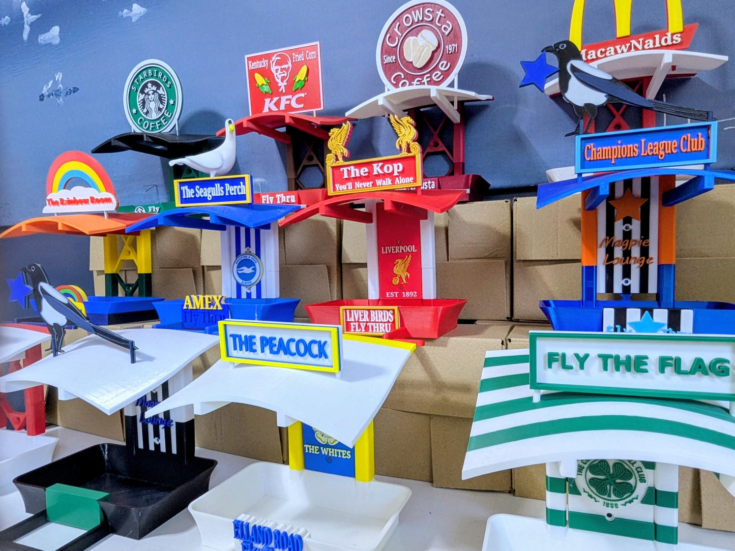 Liverpool FC Bird Feeder Feeding Station The Kop - Liver birds Anfield themed Garden Decor - Wild Food Feeder - Gift for football Fan