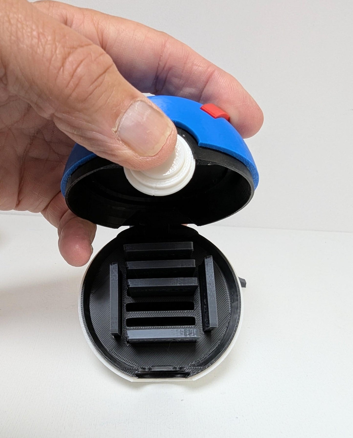 Pokéball Game Card Holder | Switch or DS Interior | 8-Card Storage | Original, Great, Ultra & Premier Styles | Includes Display Stand