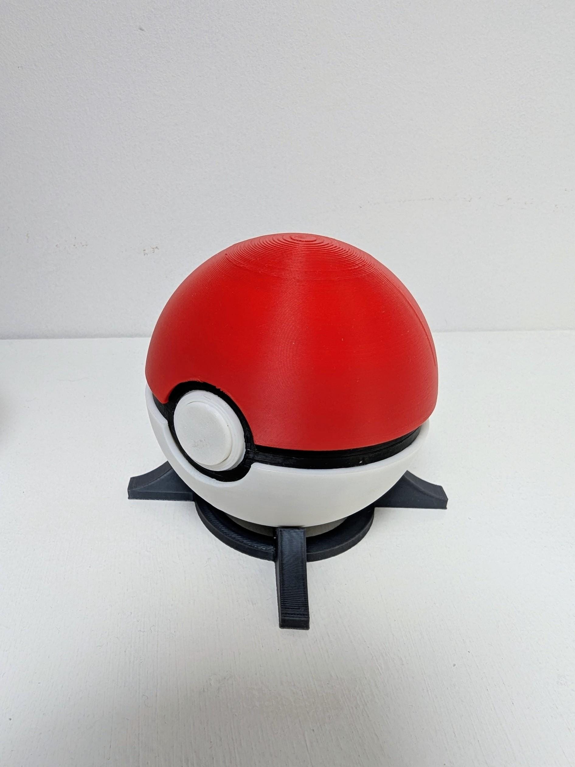 Pokéball Game Card Holder | Switch or DS Interior | 8-Card Storage | Original, Great, Ultra & Premier Styles | Includes Display Stand