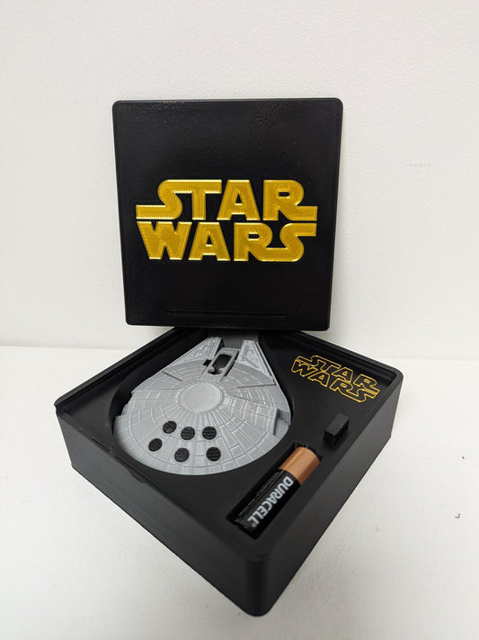 Millenium Falcon Wireless Mouse, with Optional S Wars display case. Great Sci fi galactic empire present