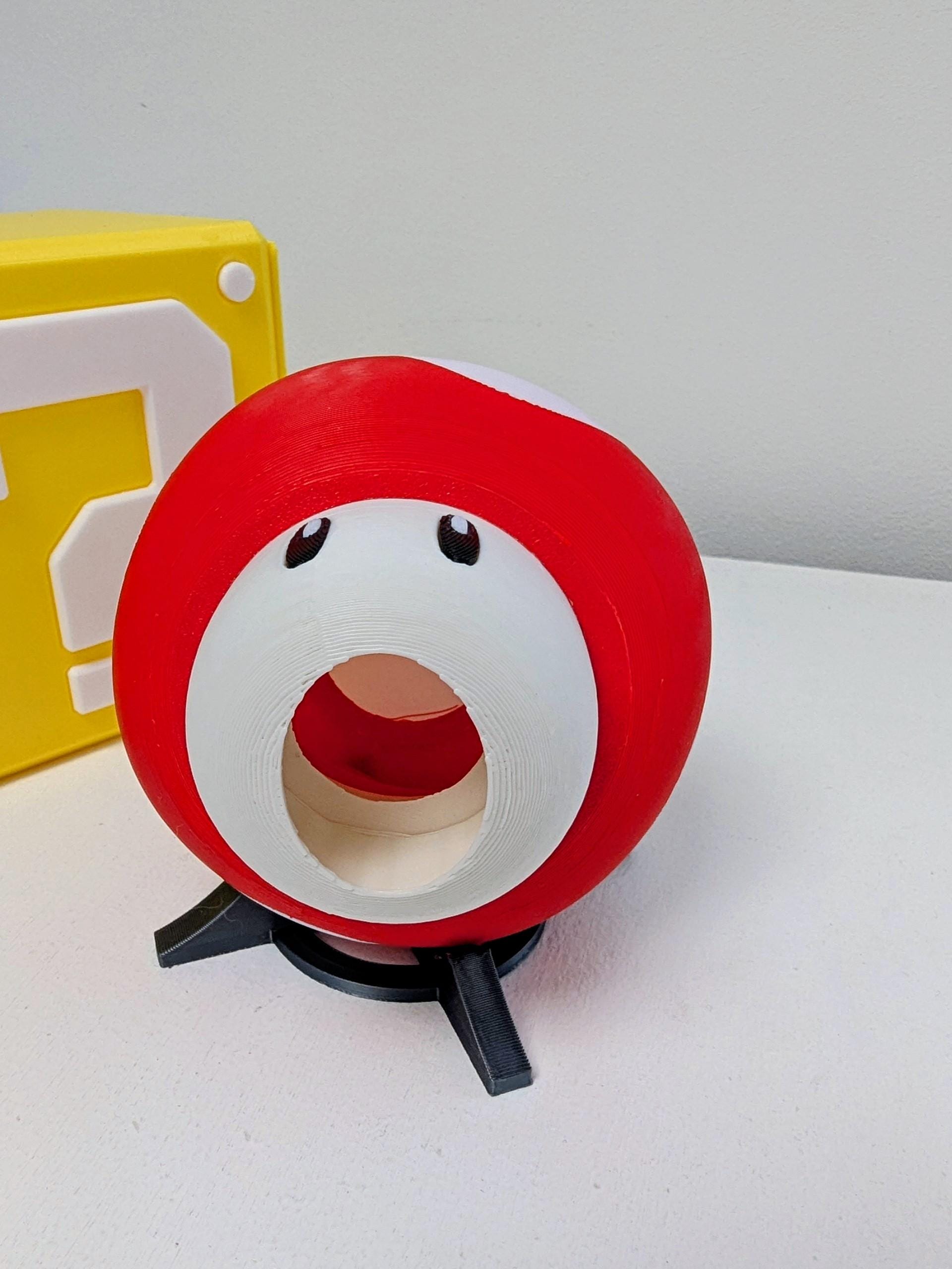 Super Mushroom Question Cube Night Light – Nintendo-Inspired Flickering LED, Skadis Hook, Tree decor or Topper & Ceiling Hanging Gift