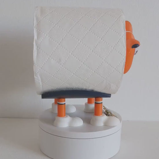 Luton Town 2025 champion Sheep toilet roll holder with customised choice of the Hatters football boots and pin badge holder