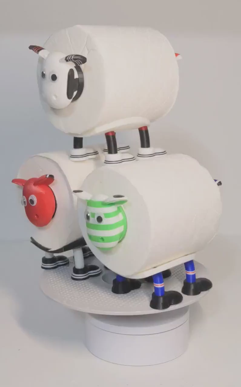 Footy Sheep spare toilet roll holder. Glasgow Rangers 2023 / 2024 season football fans souvenir themed bathroom accessory.