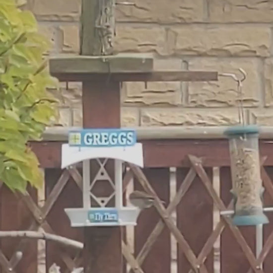 Starbirds coffee shop  Fly Thru feeding station.  Bird food feeder table for all your feathered friends that like seeds and fat balls