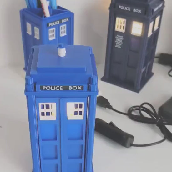 Tardis Night light Dr Who themed 1 watt white USB powered led bulb. Police Telephone public phone box hand made in Matt Navy or Medium Blue