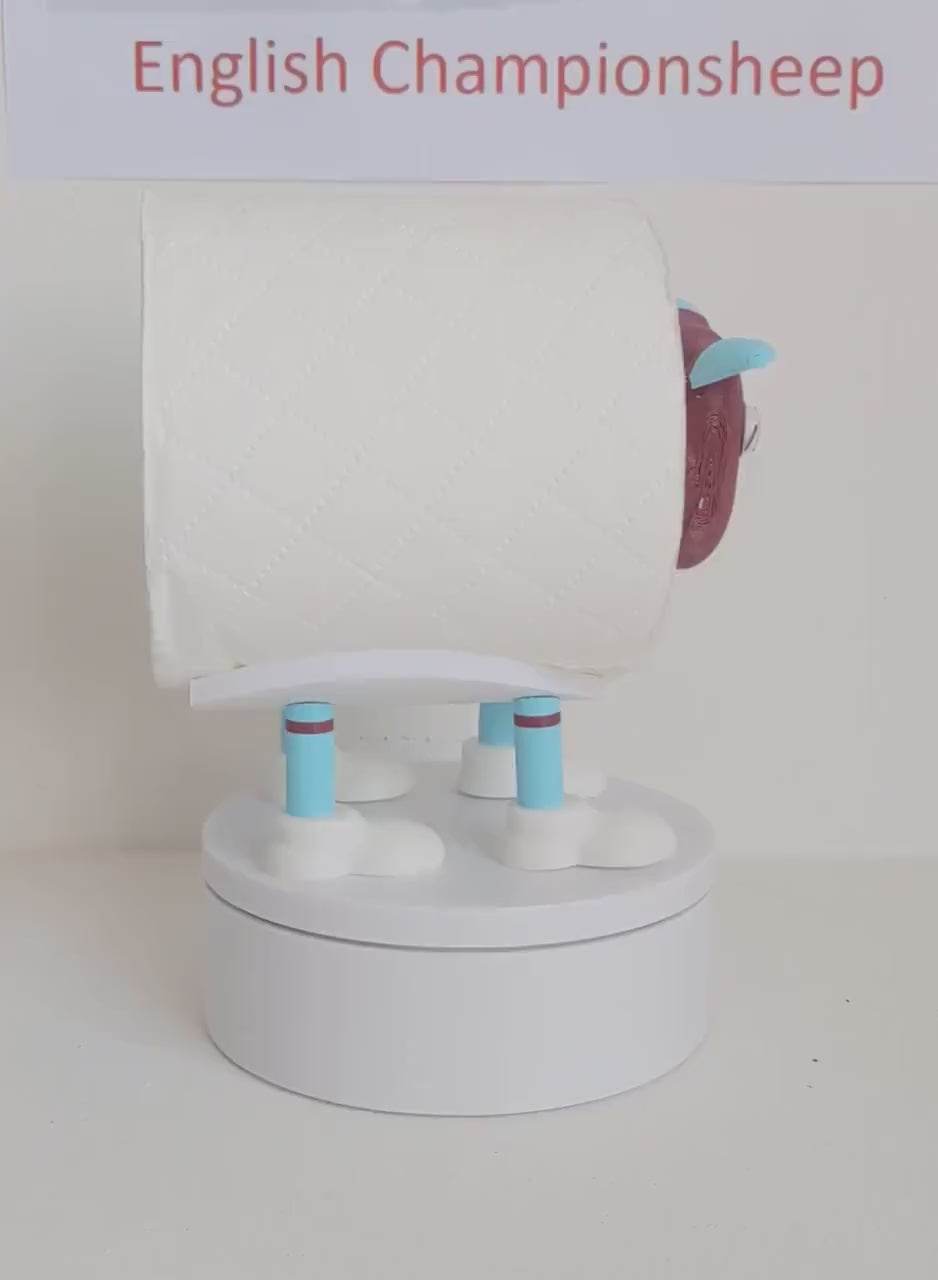 Burnley FC 2025 Champion Sheep spare toilet roll holder with customised choice of the Clarets football boots