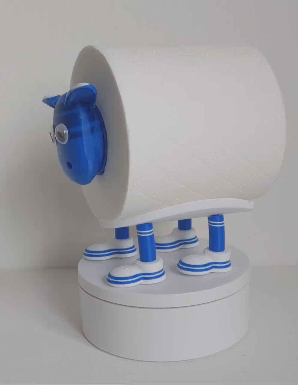 Cardiff City FC 2025 welsh  Premier Sheep spare toilet roll holder  with the bluebirds customised football boots