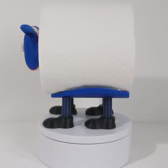 Carlisle United 2025 Champion Sheep spare toilet roll holder  with customised choice of the blues football boots,