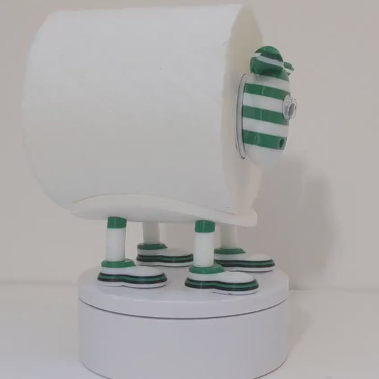 Celtic FC Scottish 2025 shirt Premier Sheep spare toilet roll holder , the Bhoys customised football boots, the hoops  bathroom accessory