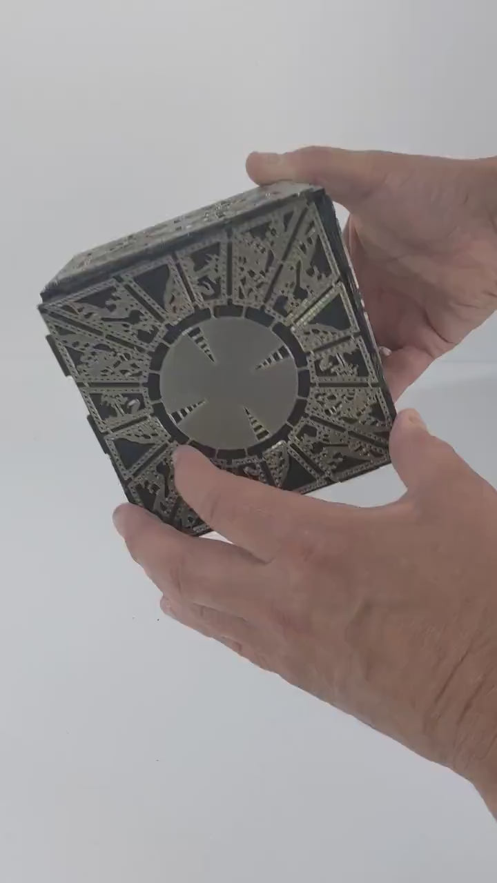 Large Hellraiser cube, non functioning Lament configuration. Tissue box holder or storage box