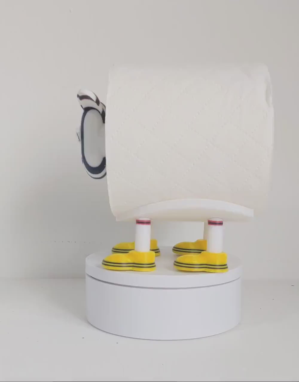 West Brom 2025 Champion Sheep spare toilet roll holder with customised football boots, West Bromich albion novelty bathroom accessory